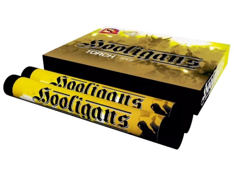 Pochodeň Hooligans žltá škrtacia